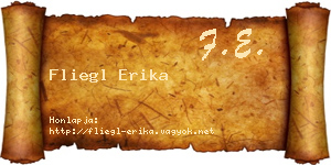 Fliegl Erika névjegykártya