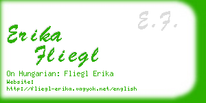 erika fliegl business card